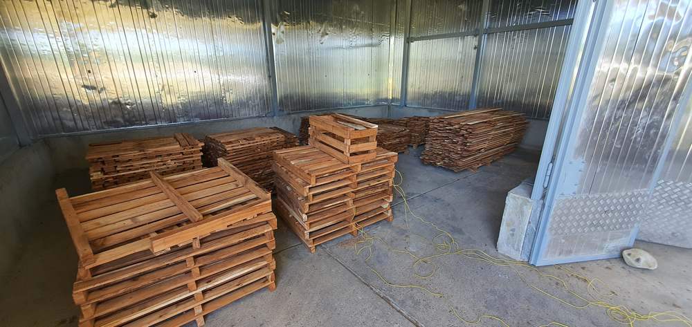Estibas de exportación dentro de la cámara NIMF-15